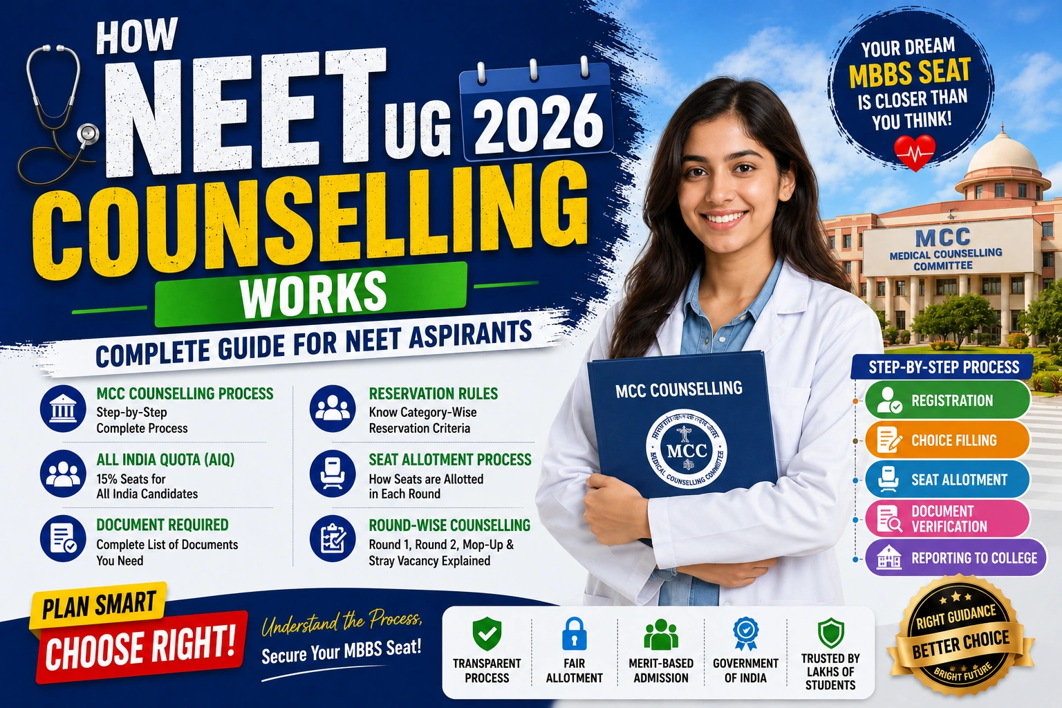 How NEET UG 2026 Counselling Works: MCC Process, Reservation Rules & Seat Allotment Explained